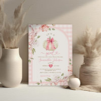 Es ist eine Girl Floral Blush Pink Gingham Baby Du