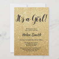 Es ist eine Girl-Gold-Glitzer-Kinderdusche