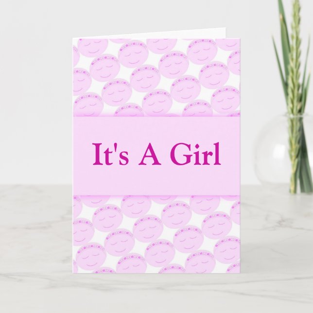 Es ist eine Girl Happy Face Card Ankündigung (Vorderseite)