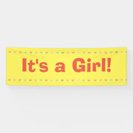Es ist eine Girl - New Baby Girl Birth Ankündigung Banner