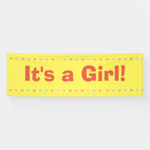 Es ist eine Girl - New Baby Girl Birth Ankündigung Banner