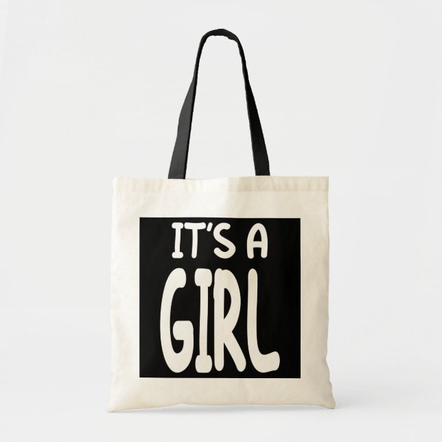 Es ist eine Girl Pink Girl Baby Gender Reveal Tragetasche (Vorne)