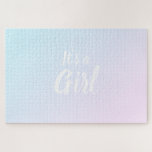 Es ist eine Girl-Rosa-Farbe-Geschlecht<br><div class="desc">Es ist ein Girl hellrosa und hellblaues Farbverlaufsmuster treffen sich in der Mitte des Puzzles, um zu zeigen, dass es ein Mädchen ist. Ein tolles Baby-Dusche-Geschlecht offenbart das Puzzle. Die Hälfte ist hellrosa, die andere Hälfte hellblau, die andere Hälfte farbig in der Mitte, wo ein Text erscheint, der das Geschlecht...</div>