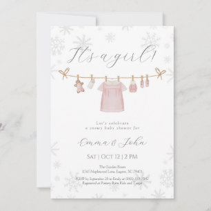 Es ist eine Girl Winter Baby Shower Einladung