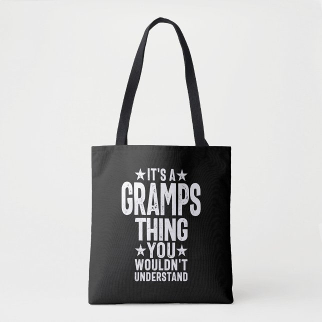 Es ist eine Gratwanderung | Großvatergeschenk Tasche (Vorderseite)