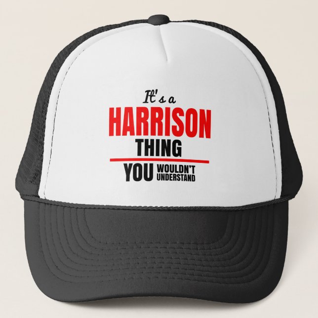 Es ist eine Harrison Sache, die man nicht den Name Truckerkappe (Vorderseite)