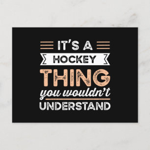 Es ist eine Hockey-Sache Lustiges Sportgeschenk Postkarte