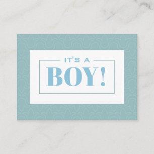 Es ist eine junge Baby blauen Blumendesign Pastell Visitenkarte