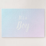 Es ist eine junge blaue rosa Farbverlauf ombre Ges<br><div class="desc">Es ist ein Boy hellblau und hellrosa Farbverlauf ombre Muster moderne niedliche Baby Dusche Geschlecht offenbaren Puzzle Puzzle. Verraten von Spiel, Junge oder Mädchen? Die Hälfte ist hellrosa, die andere Hälfte hellblau, die andere Hälfte farbig, die andere Hälfte ist farbig, die andere Hälfte zeigt das Geschlecht des Babys. Karo der...</div>