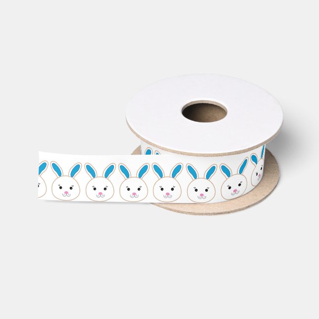 Es ist eine junge Blue Rabbit Baby Dusche Satinband (Spule)