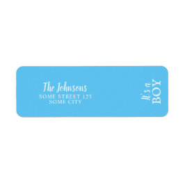 Es ist eine junge Blue Typografy Baby Showadresse