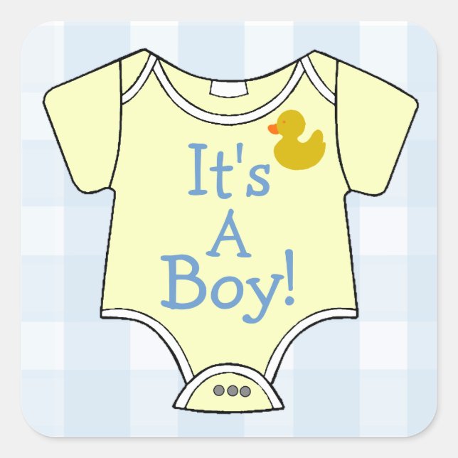 Es ist eine junge Gelbe Onsie Quadratischer Aufkleber (Vorderseite)