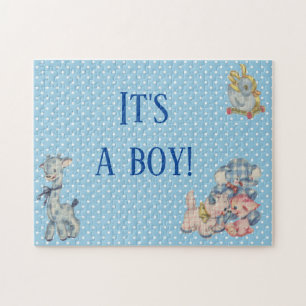 Es ist eine junge Gender Reveal Überraschung Blue