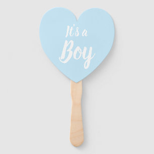 Es ist eine junge, hellblaue Babydusche, Gender-Of Fächer
