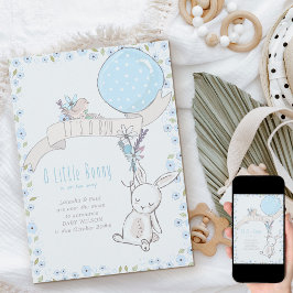 Es ist eine junge, kleine Bunny und Blue Balloon-S Ankündigung