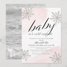 Es ist eine kalte Outside Pink Virtual Baby Dusche