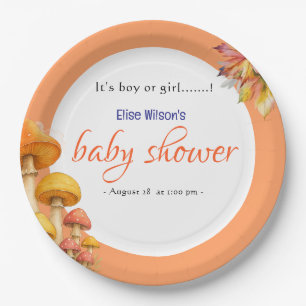 Es ist eine kleine, märchenhafte Babydusche Pappteller