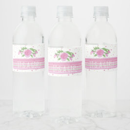 Es ist eine kleine, rosa Aquarelldusche für Rose.