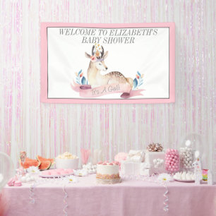 Es ist eine Mädchen-Baby-Duschen-niedliche Banner