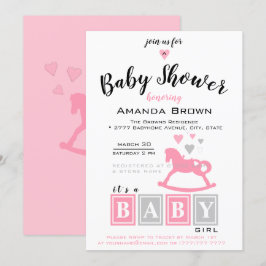 Es ist eine Mädchen-Babydusche Einladung