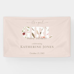 Es ist eine Mädchen-Blush-Baby-Dusche Banner