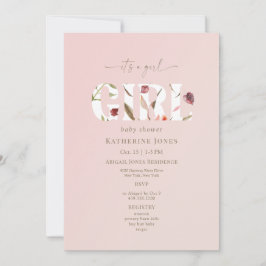 Es ist eine Mädchen-Blush-Baby-Dusche Einladung