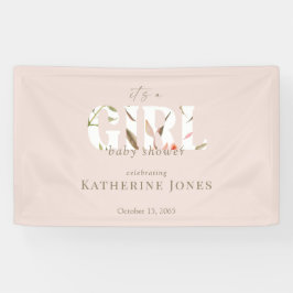 Es ist eine Mädchen-Blush-Baby-Dusche II Banner