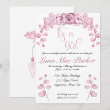 Es ist eine Mädchen-Einladung für Segen oder Widmu