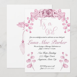 Es ist eine Mädchen-Einladung für Segen oder Widmu Einladung