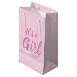 Es ist eine Mädchen, hellrosa Babydusche, Geschlec Kleine Geschenktüte