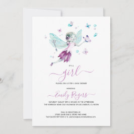 Es ist eine Mädels - Niedliche Fee mit Schmetterli Save The Date