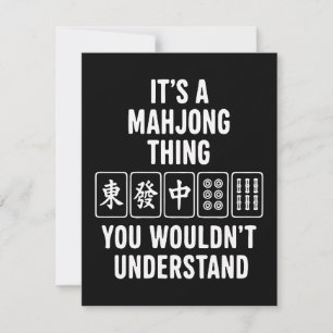 Es ist eine Mahjong-Sache, die du nicht verstehen  Einladung