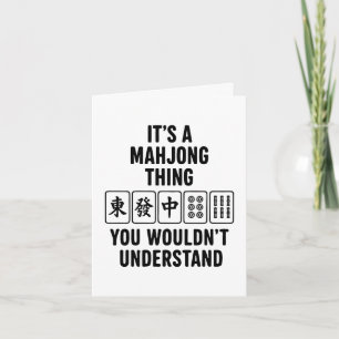 Es ist eine Mahjong-Sache, die du nicht verstehen Einladung