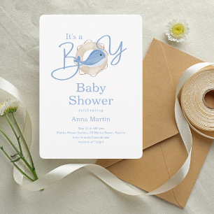 Es ist eine maritime Babyparty für einen Jungen Einladung