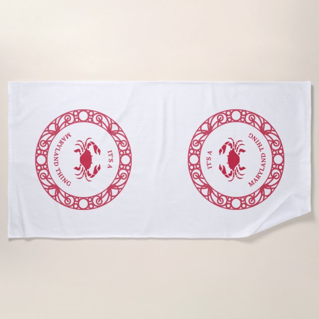 ES IST EINE MARYLAND-SACHE (CRABS) STRANDTUCH (Vorderseite)