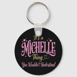 Es ist eine Michelle-Sache Rosa Gold Frauen Gesche Schlüsselanhänger