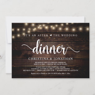 Es ist eine nach dem Hochzeitsessen, Elopement Einladung