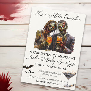 Es ist eine Nacht, um Halloween Zombie zu zerstück Einladung