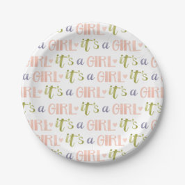 Es ist eine neue Girl Baby Paper Plate Pappteller