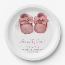 Es ist eine Niedliche Babyschuhdusche für Mädchen