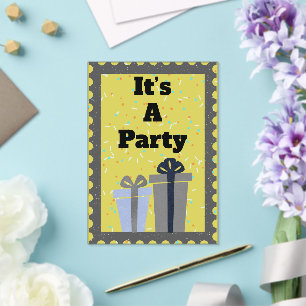 Es ist eine Party-Einladung Acryleinladungen