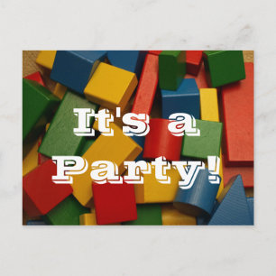 Es ist eine Party! Einladungspostkarte