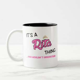 Es ist eine Rita-Sache, die man nicht verstehen wü Zweifarbige Tasse