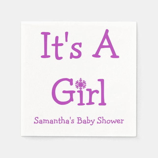 Es ist eine Schneeflocke für Mädchen Serviette (Vorderseite)