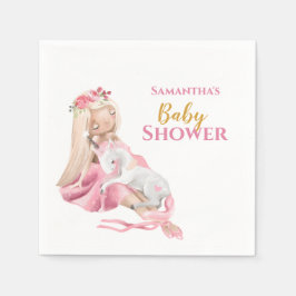 Es ist eine schöne Ballerina Babydusche von Girl Serviette