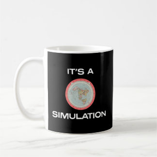 Es ist eine Simulation - Gleason Flat Earth Map Kaffeetasse