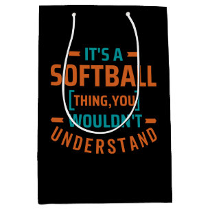 Es ist eine Softball-Sache Sport Mittlere Geschenktüte