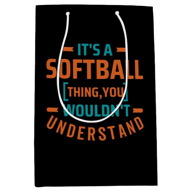 Es ist eine Softball-Sache | Sport Mittlere Geschenktüte (Vorderseite)