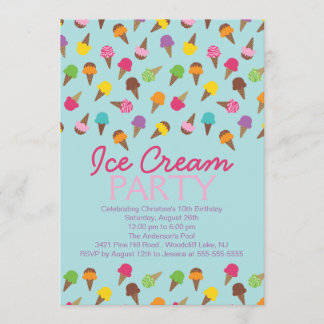 Es ist eine Sommer-Eiscreme-Party Einladung
