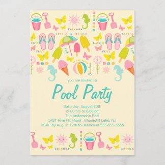 Es ist eine Sommer-Strand-Pool-Party Einladung
